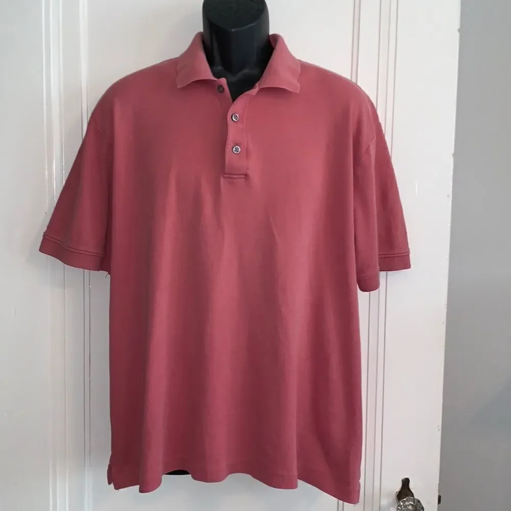 G.H. Bass & Co.‎ pink cotton polo shirt